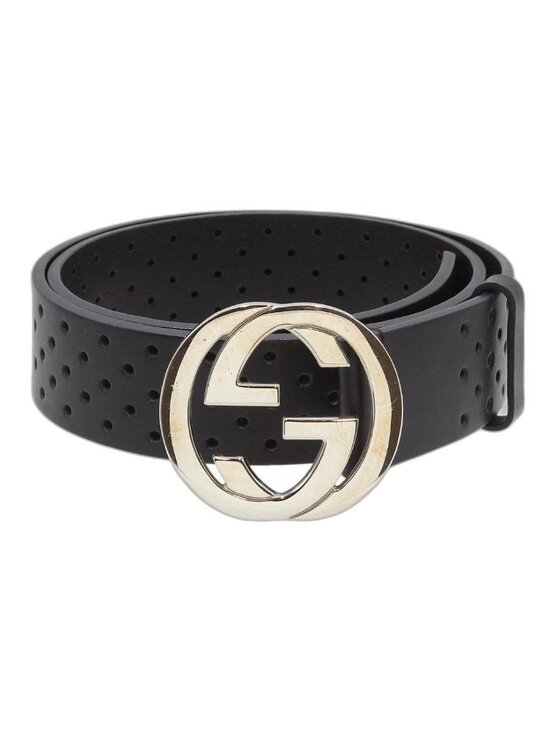Gucci Interlocking Perforated Leather Belt main image 7